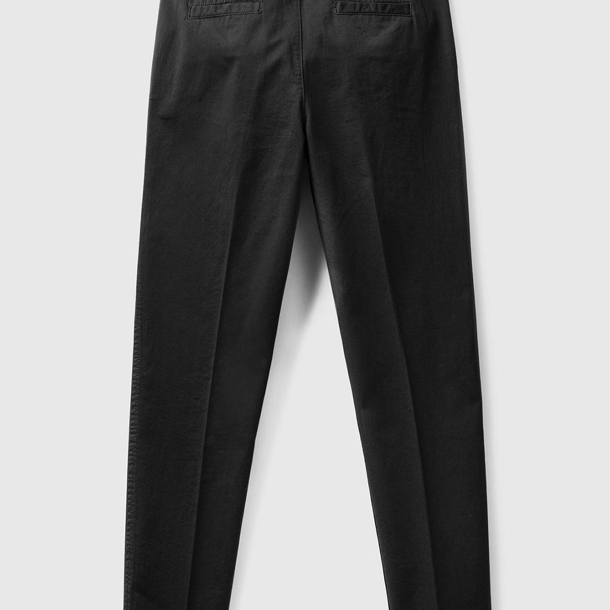 Kadın Siyah Elastanlı Basic Chino Pantolon