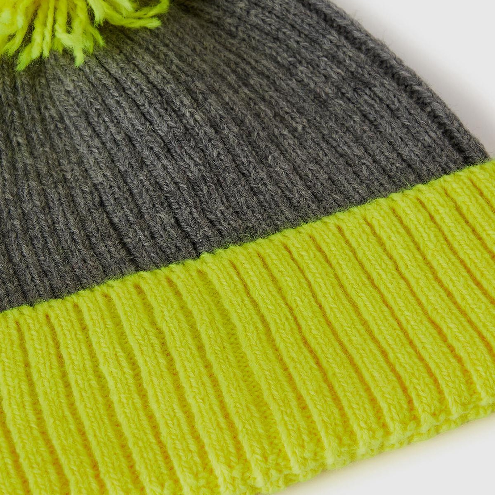 Kadın Sarı Yün Karışımlı Ponponlu Bere