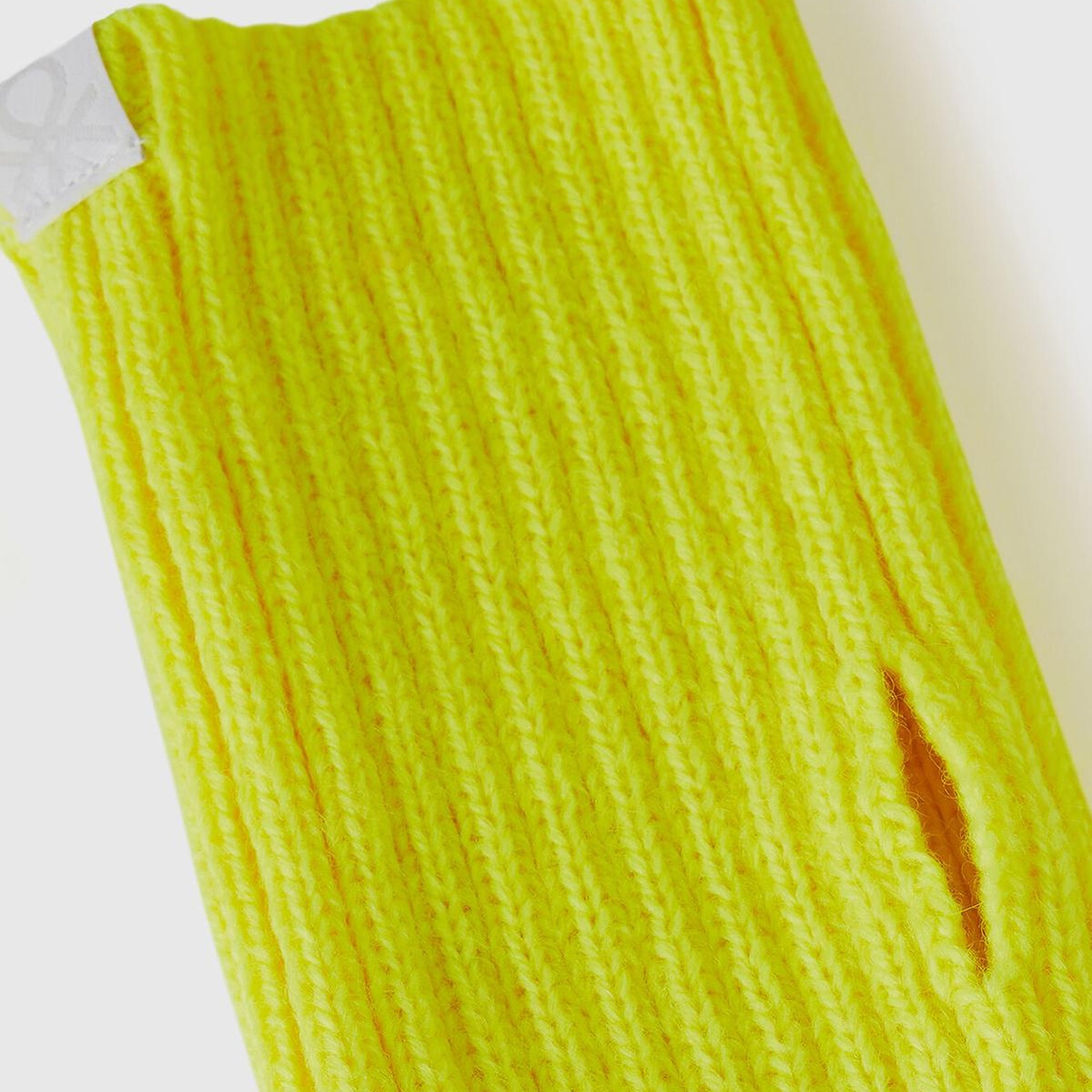 Kadın Sarı Yün Karışımlı Parmaksız Eldiven