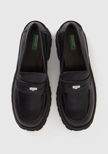  Kadın Siyah Suni Deri Makosen