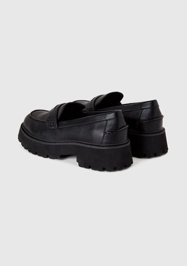  Kadın Siyah Suni Deri Makosen