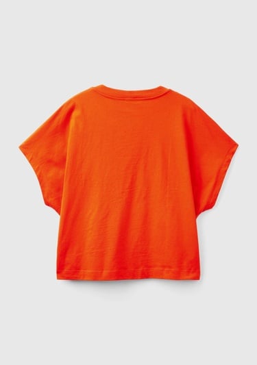  Kadın Nar Çiçeği %100 Pamuk Kimono Kollu Bisiklet Yaka T-Shirt