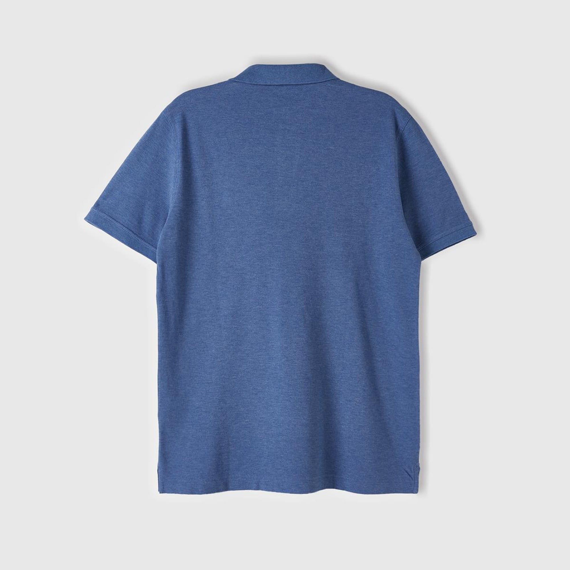 Erkek Koyu Mavi %100 Pamuk Göğsü Logo İşlemeli Düğmeli Polo T-Shirt