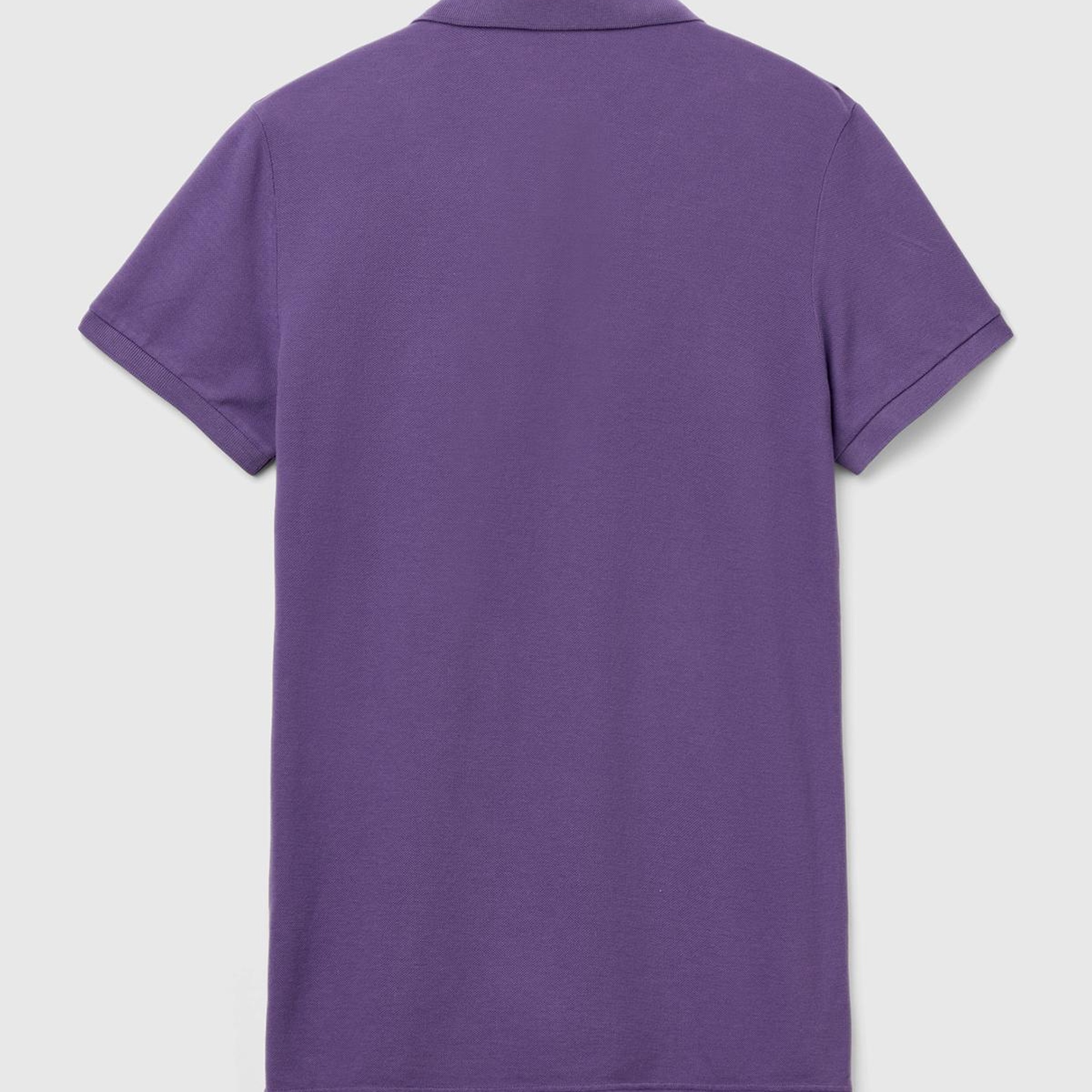 Erkek Mor Slim Fit Kısa Kollu Polo T-Shirt