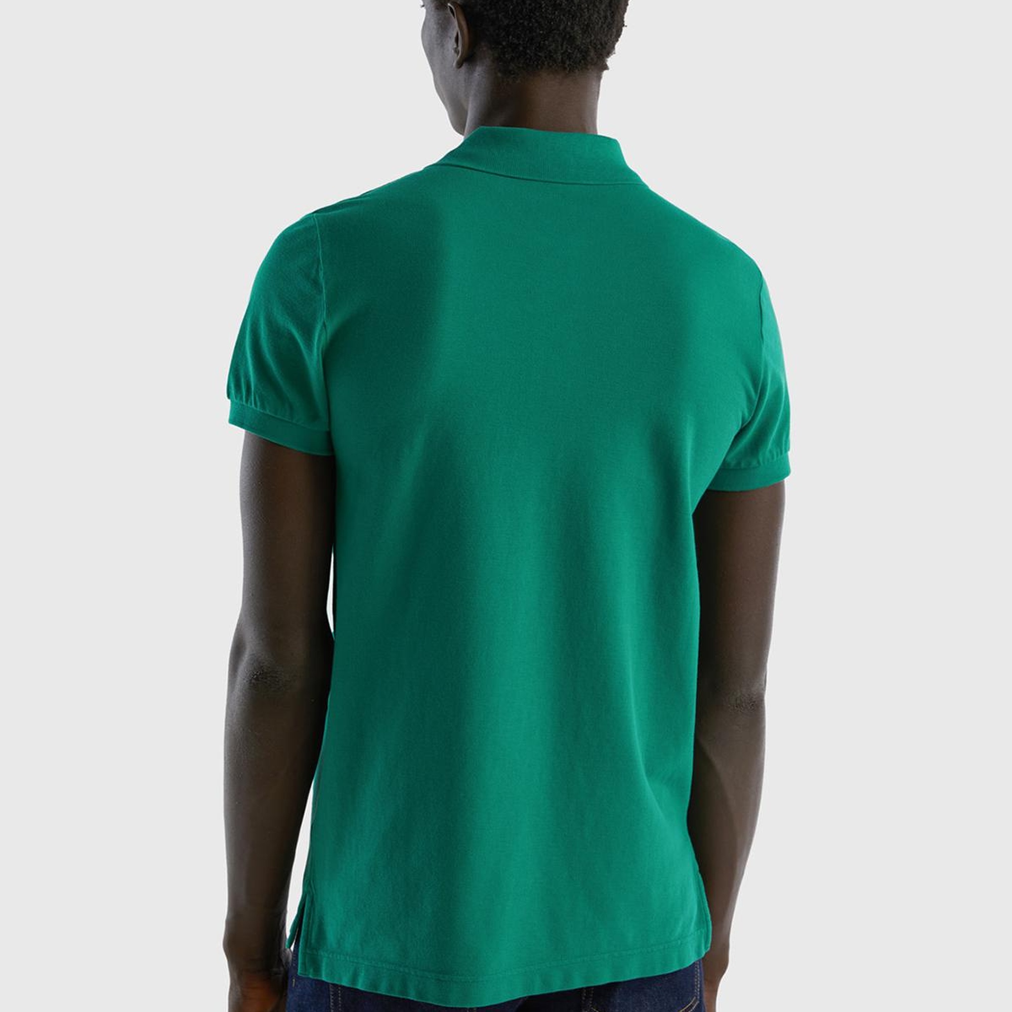 Erkek Koyu Yeşil Slim Fit Kısa Kollu Polo T-Shirt