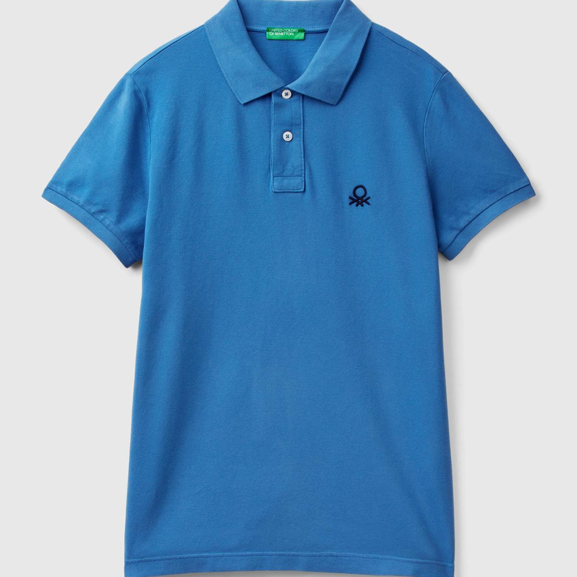 Erkek Koyu Mavi Slim Fit Kısa Kollu Polo T-Shirt