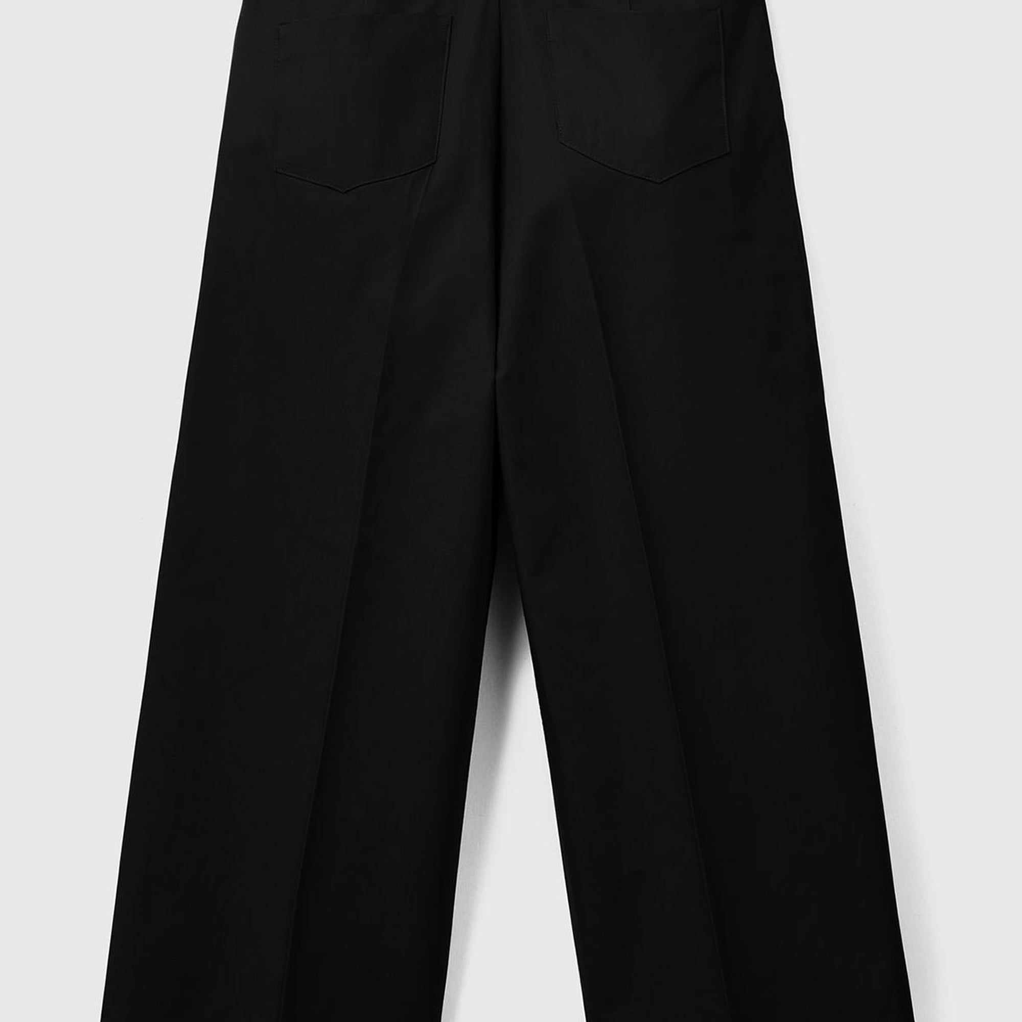 Kadın Siyah %100 Koton Kısa Geniş Paça Pantolon