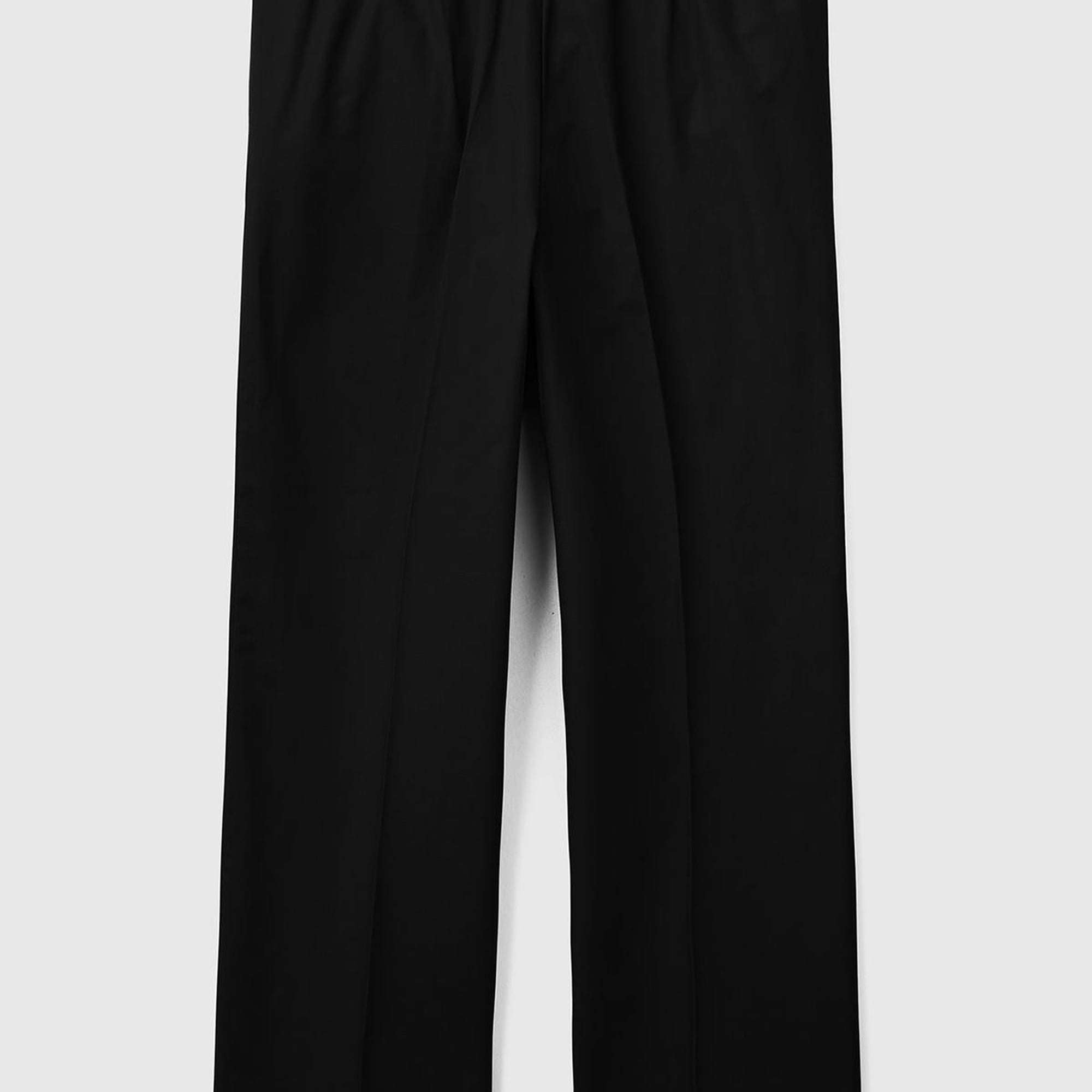 Kadın Siyah %100 Pamuk Beli Büzgülü Geniş Paça Pantolon