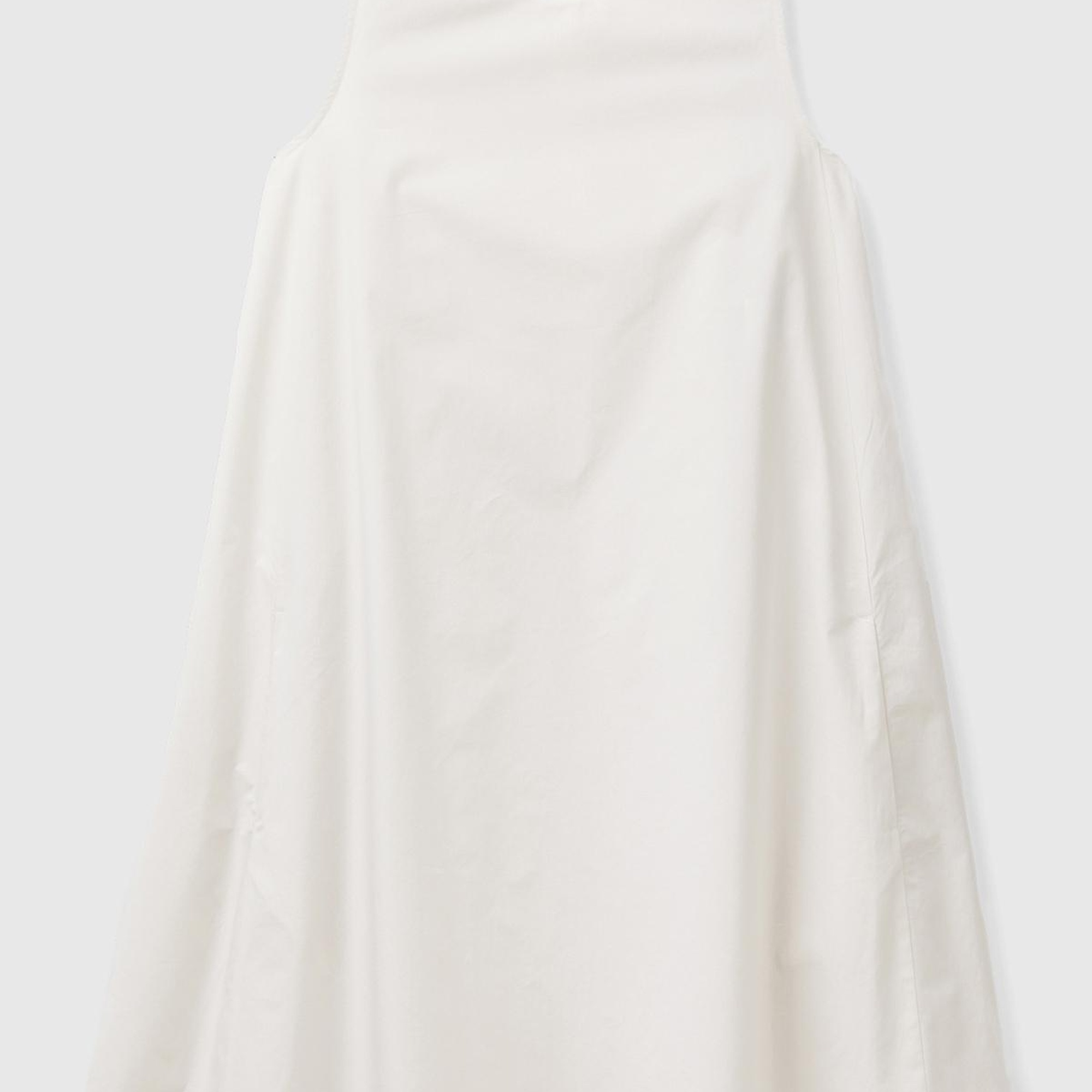 Kadın Krem %100 Koton Kolsuz Midi Boy Elbise