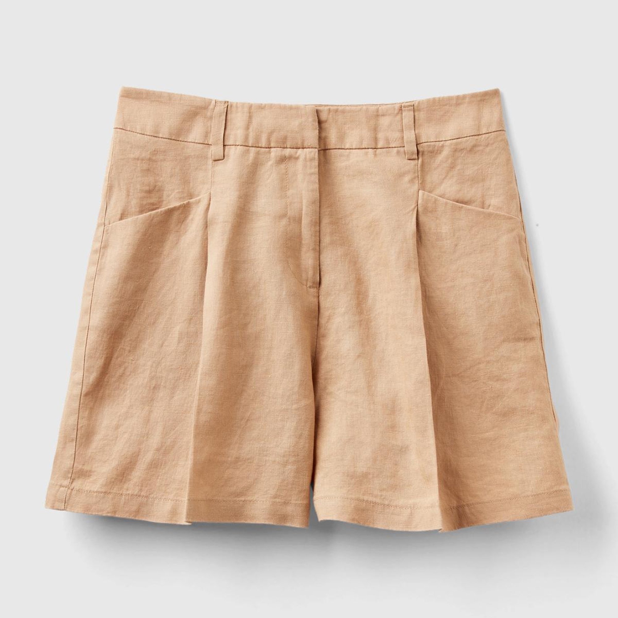 Kadın Taba %100 Keten Kısa Şort