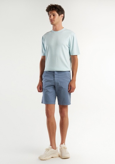  Erkek Gri Chino Bermuda