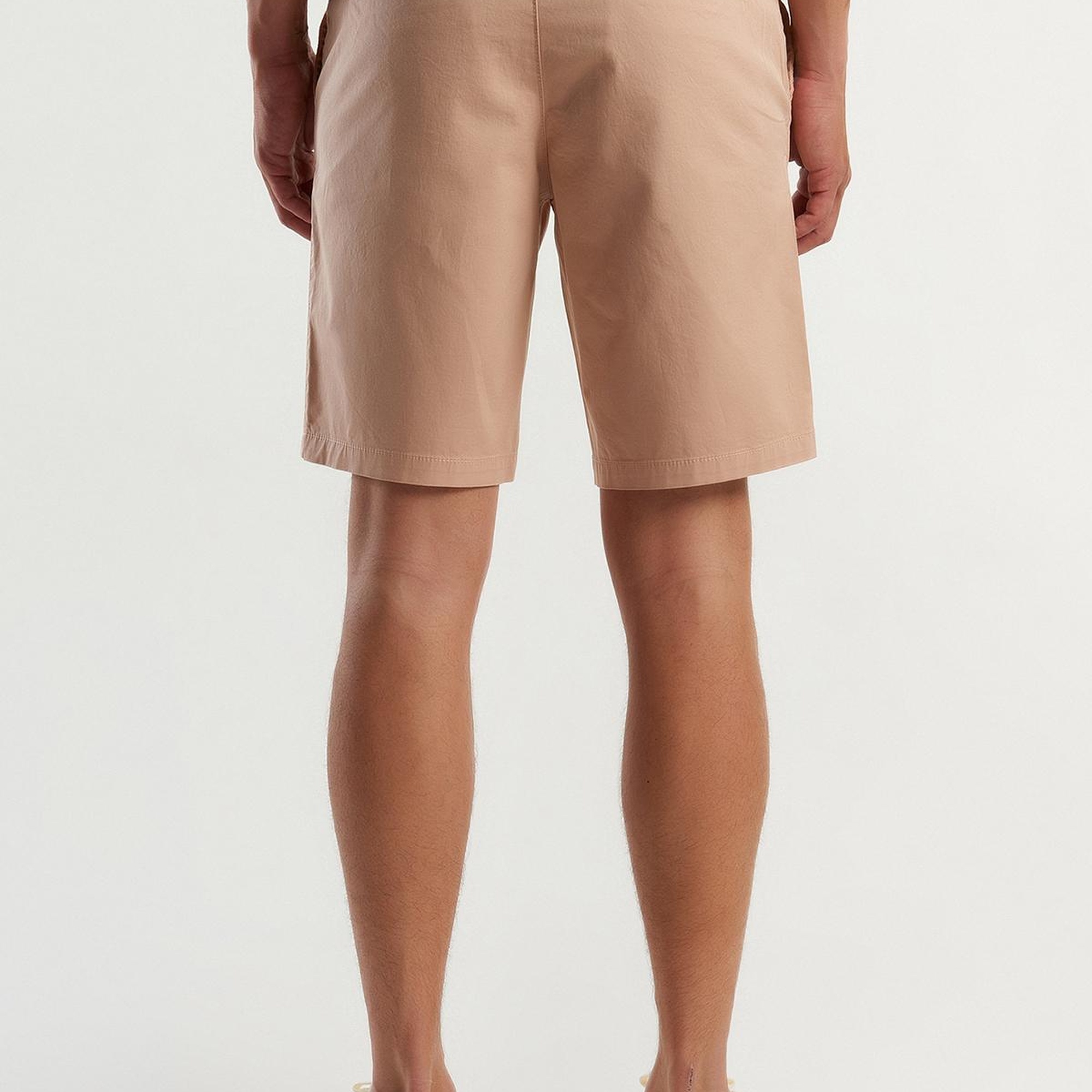 Erkek Pudra Chino Bermuda