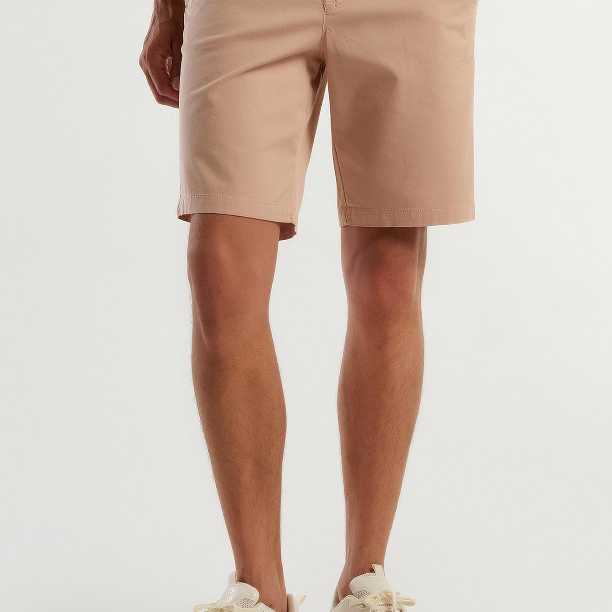 Erkek Pudra Chino Bermuda