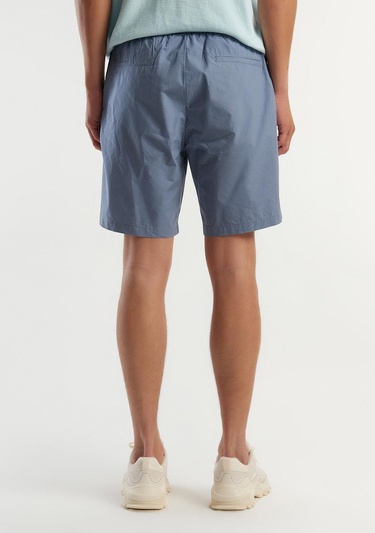  Erkek Gri %100 Pamuk 4 Cepli Beli Büzgülü İpli Kısa Şort