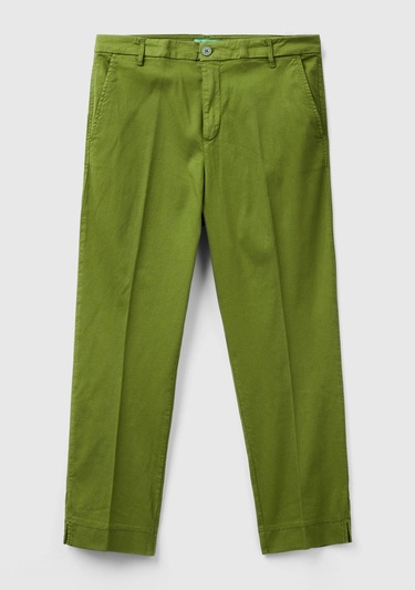  Kadın Soluk Yeşil Mevsimlik Chino