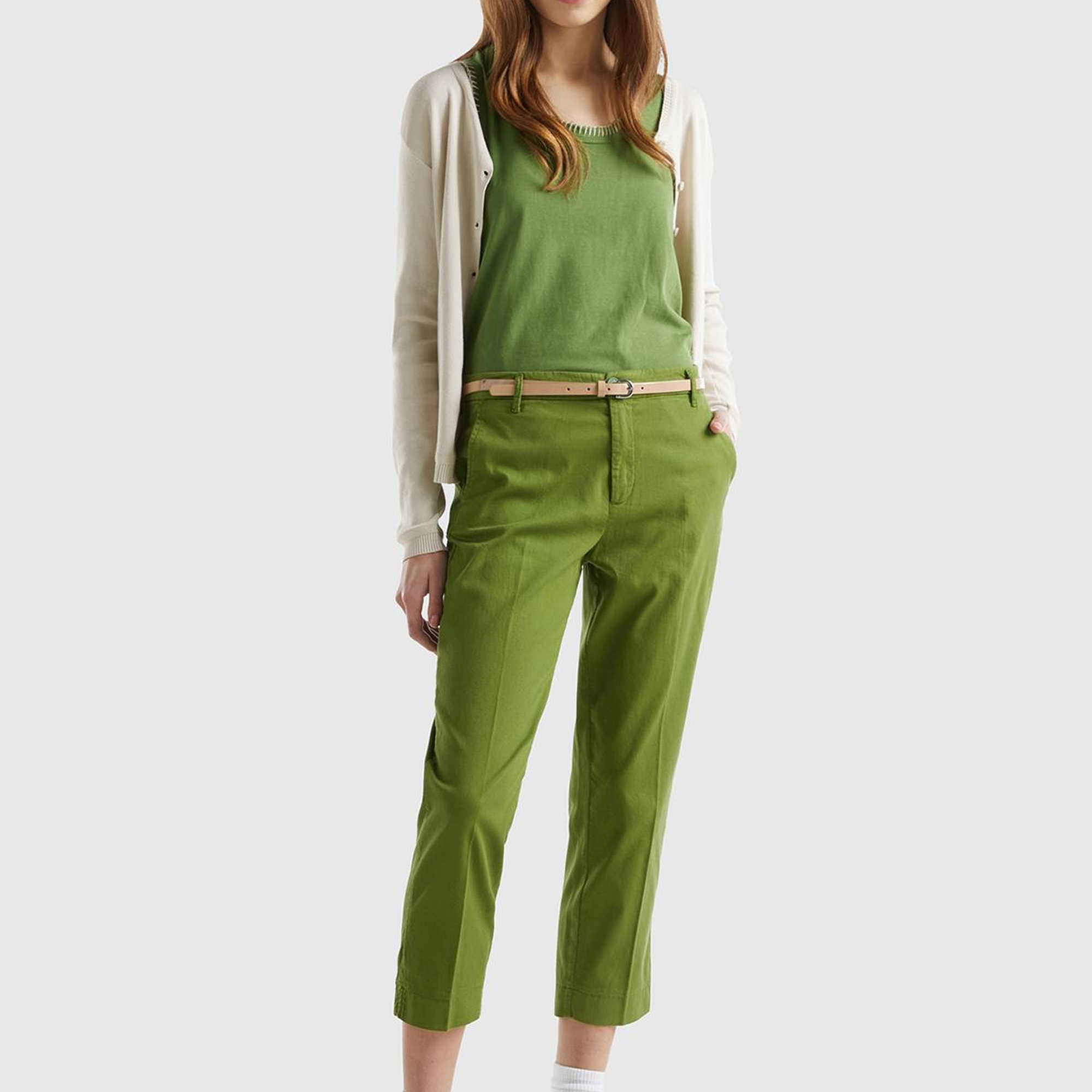 Kadın Soluk Yeşil Mevsimlik Chino