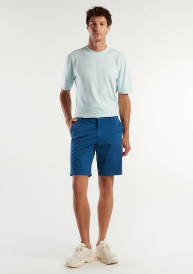  Erkek Gece Mavisi Chino Bermuda