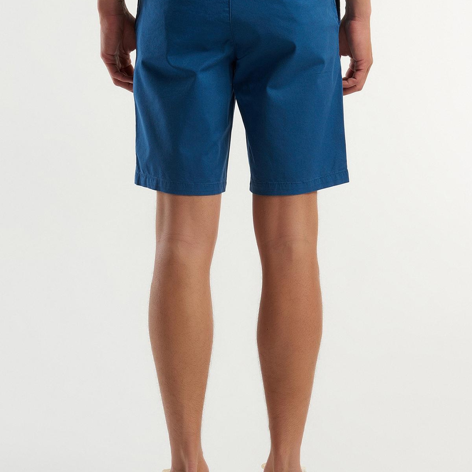 Erkek Gece Mavisi Chino Bermuda