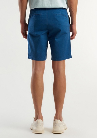  Erkek Gece Mavisi Chino Bermuda