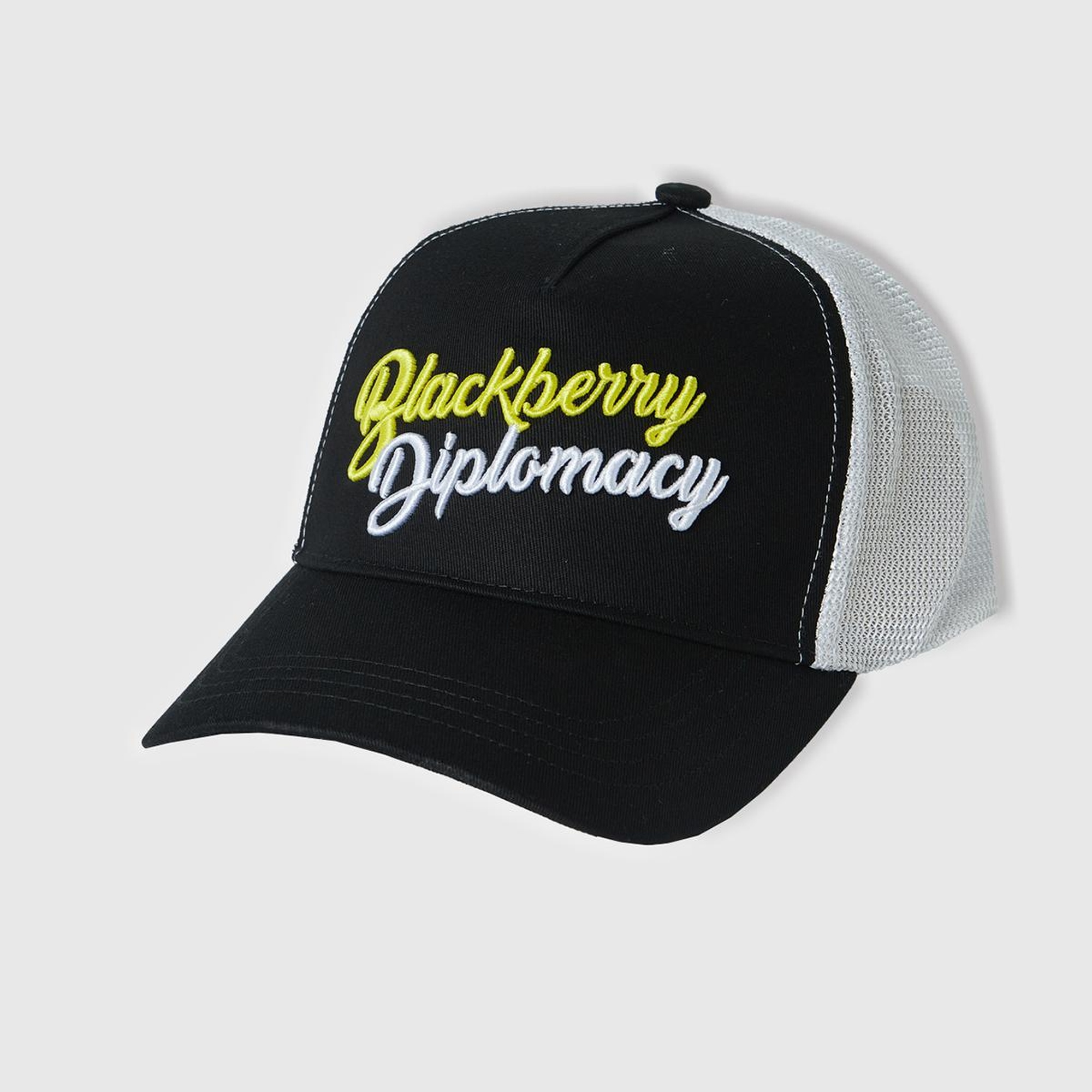 Erkek Siyah Pamuk Karışımlı 3D İşlemeli Arkası File Detaylı Şapka