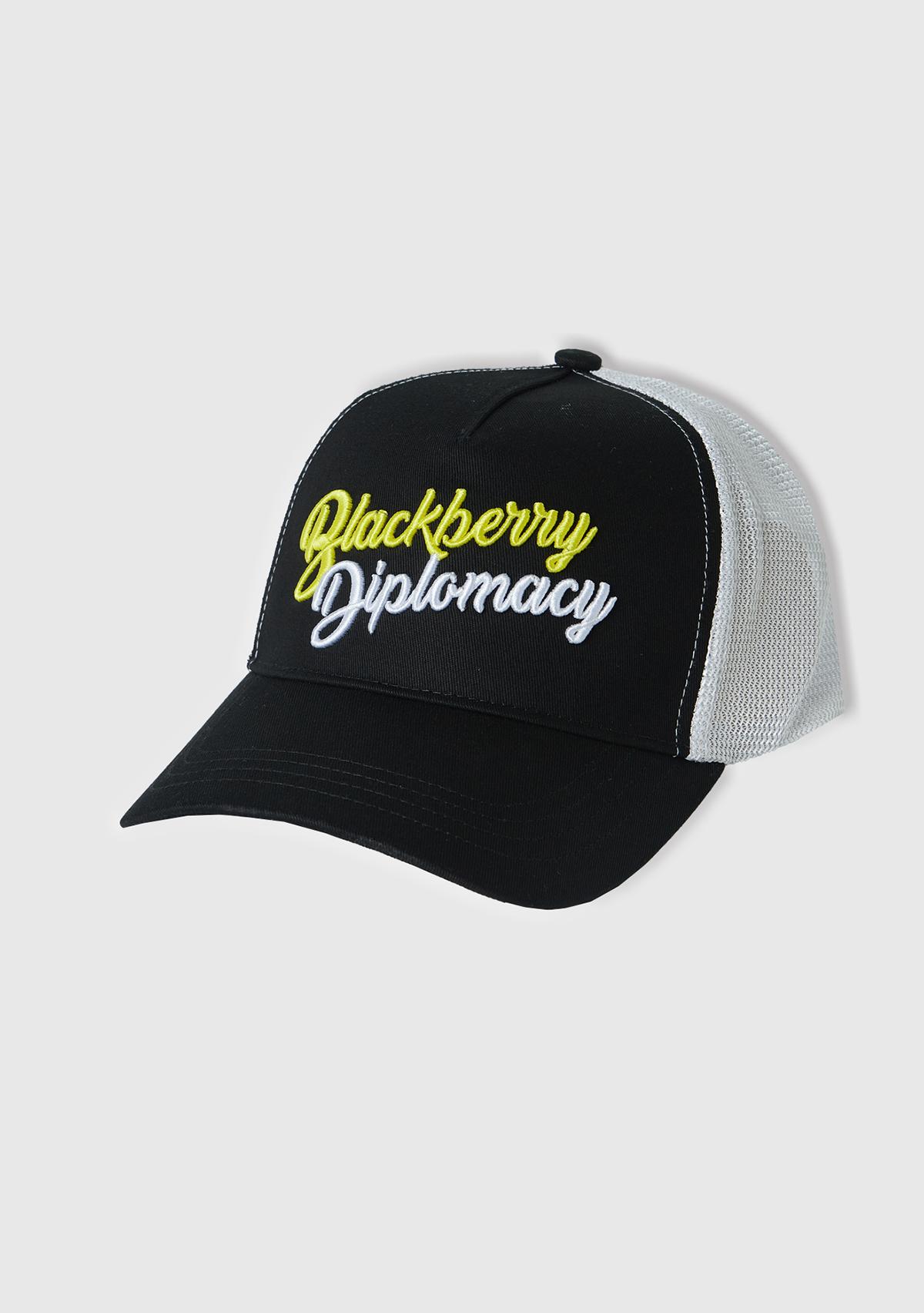  Erkek Siyah Pamuk Karışımlı 3D İşlemeli Arkası File Detaylı Şapka