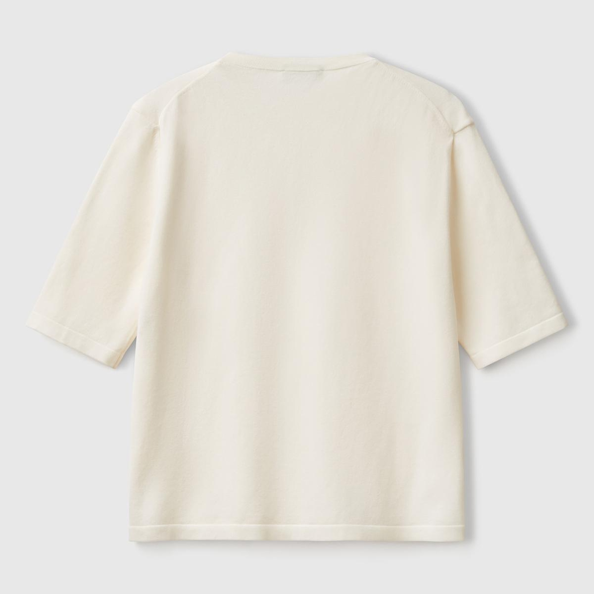 Kadın Krem Streç Kumaşlı Önü Cepli Relax Fit Bisiklet Yaka Kazak