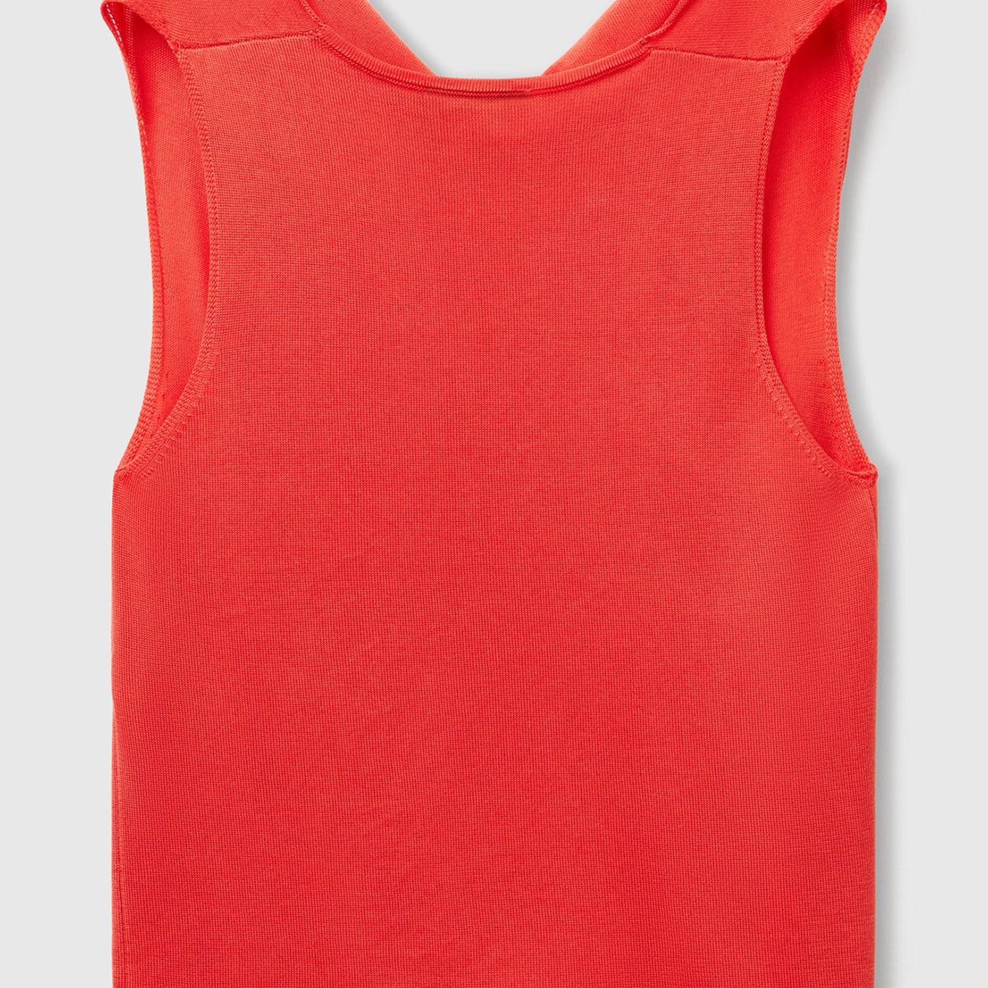 Kadın Turuncu %100 Liyosel Kolsuz Regular Fit Kazak