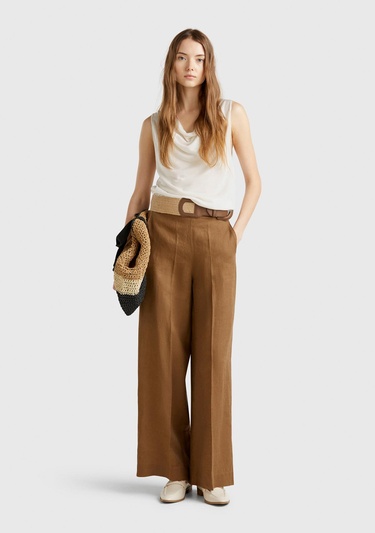  Kadın Krem %100 Liyosel Kolsuz Regular Fit Kazak