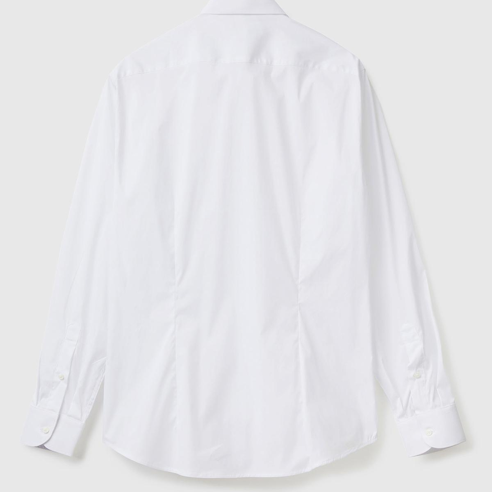 Erkek Beyaz Esnek Gömlek