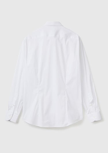  Erkek Beyaz Esnek Gömlek