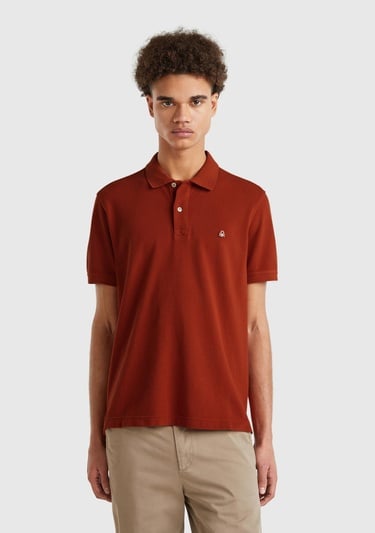  Erkek Kırmızı Regular Fit Kısa Kollu Polo T-Shirt