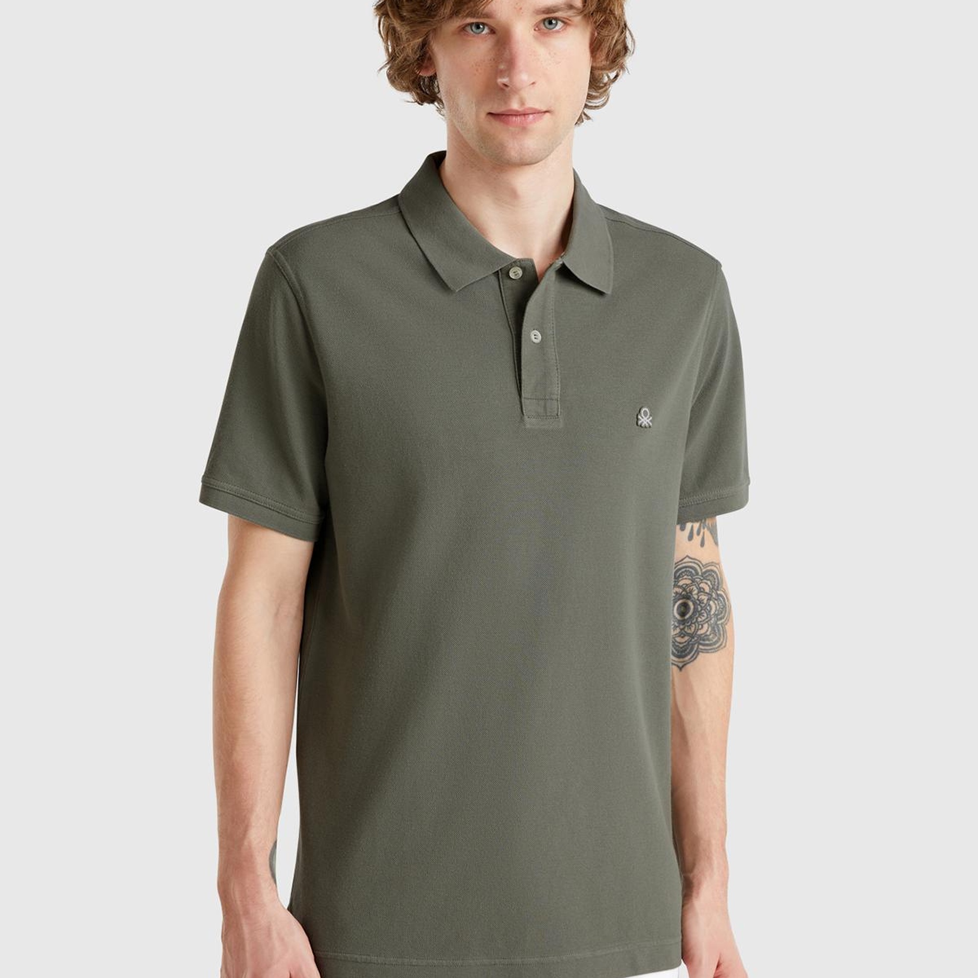 Erkek Soluk Yeşil Regular Fit Kısa Kollu Polo T-Shirt