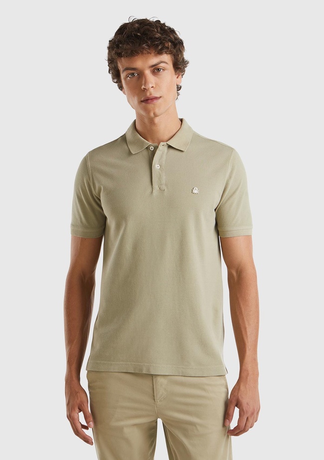  Erkek Bej Regular Fit Kısa Kollu Polo T-Shirt