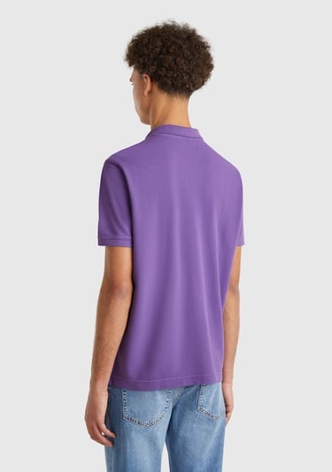  Erkek Mor Regular Fit Kısa Kollu Polo T-Shirt