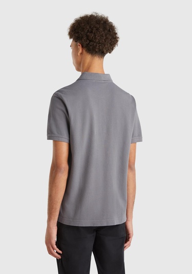  Erkek Antrasit Regular Fit Kısa Kollu Polo T-Shirt