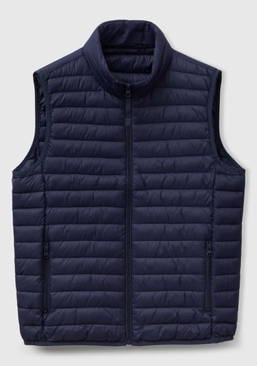  Erkek Lacivert Polyester Dolgulu Regular Fit Yelek