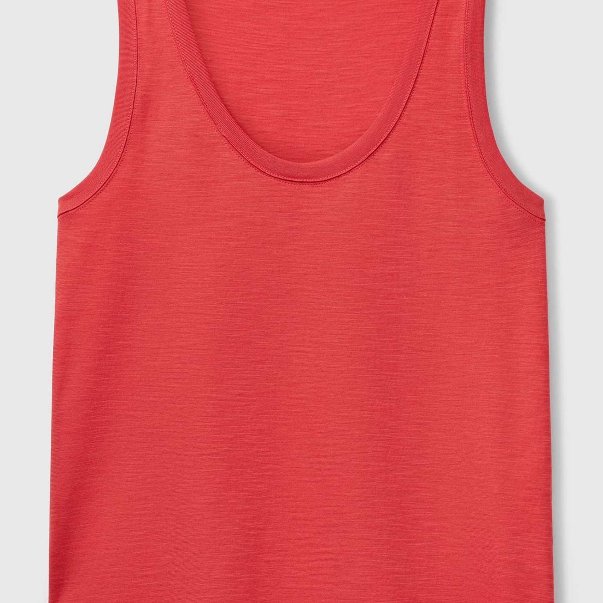 Kadın Mercan %100 Pamuk Nervür Detaylı  Atlet