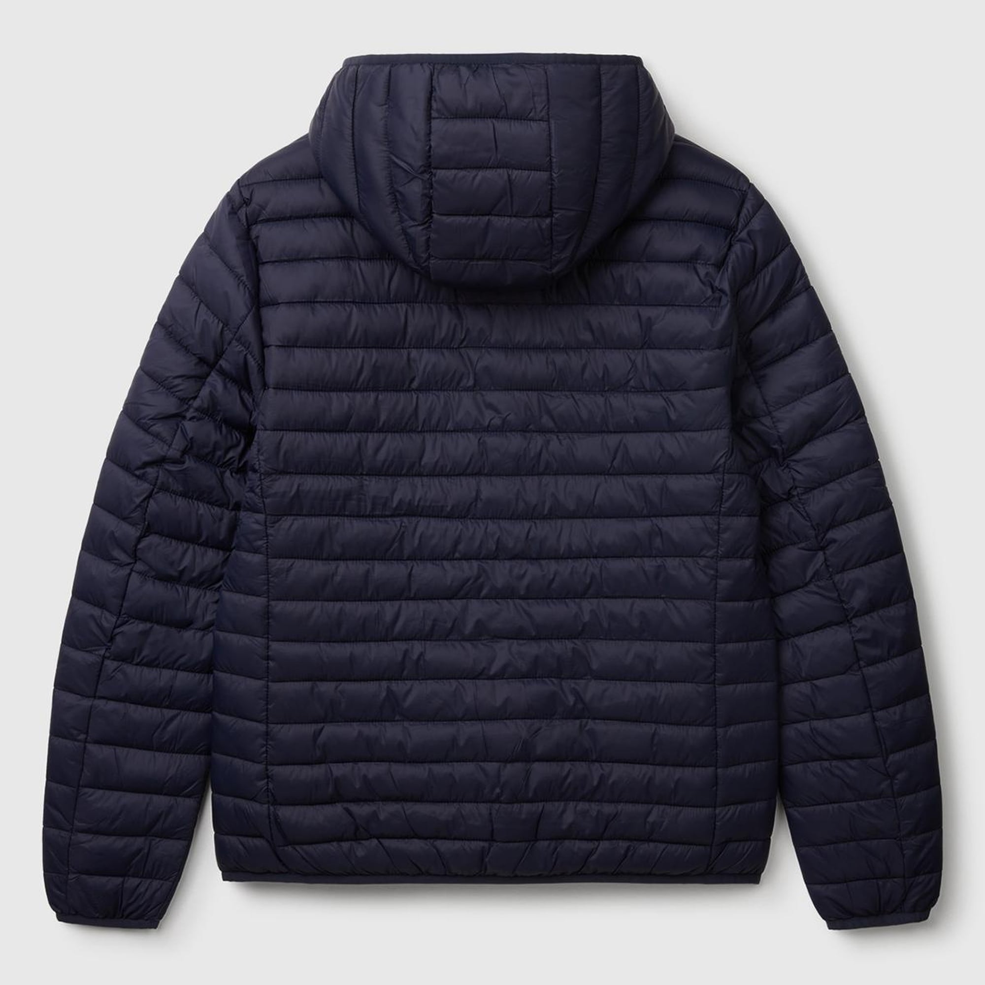 Erkek Lacivert Polyester Dolgulu Regular Fit Kapüşonlu Puffer Mont