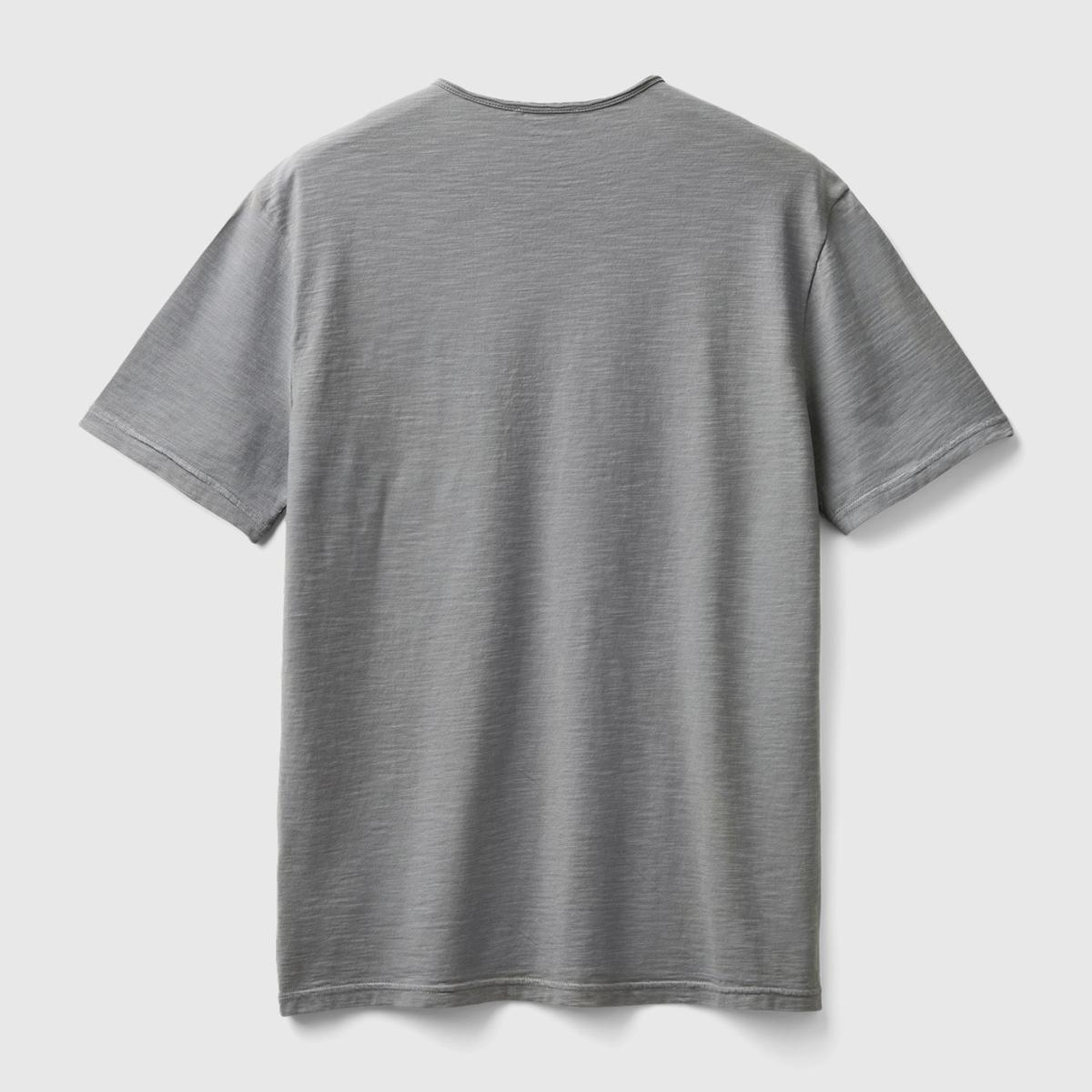 Erkek Antrasit Bisiklet Yaka Slub T-shirt