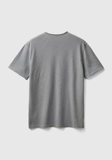  Erkek Antrasit Bisiklet Yaka Slub T-shirt