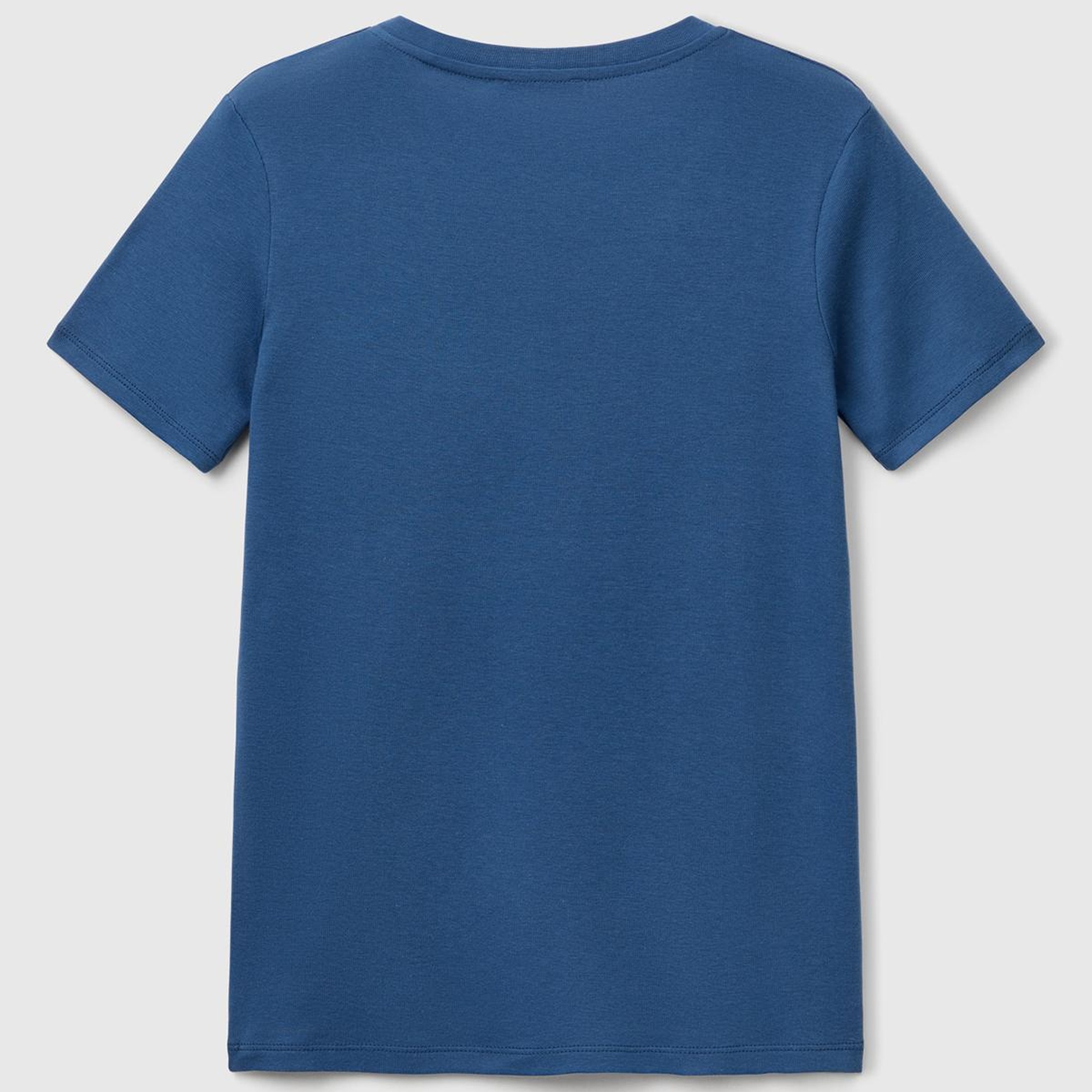 Kadın Denim %100 Pamuk V Yaka Basic T-Shirt