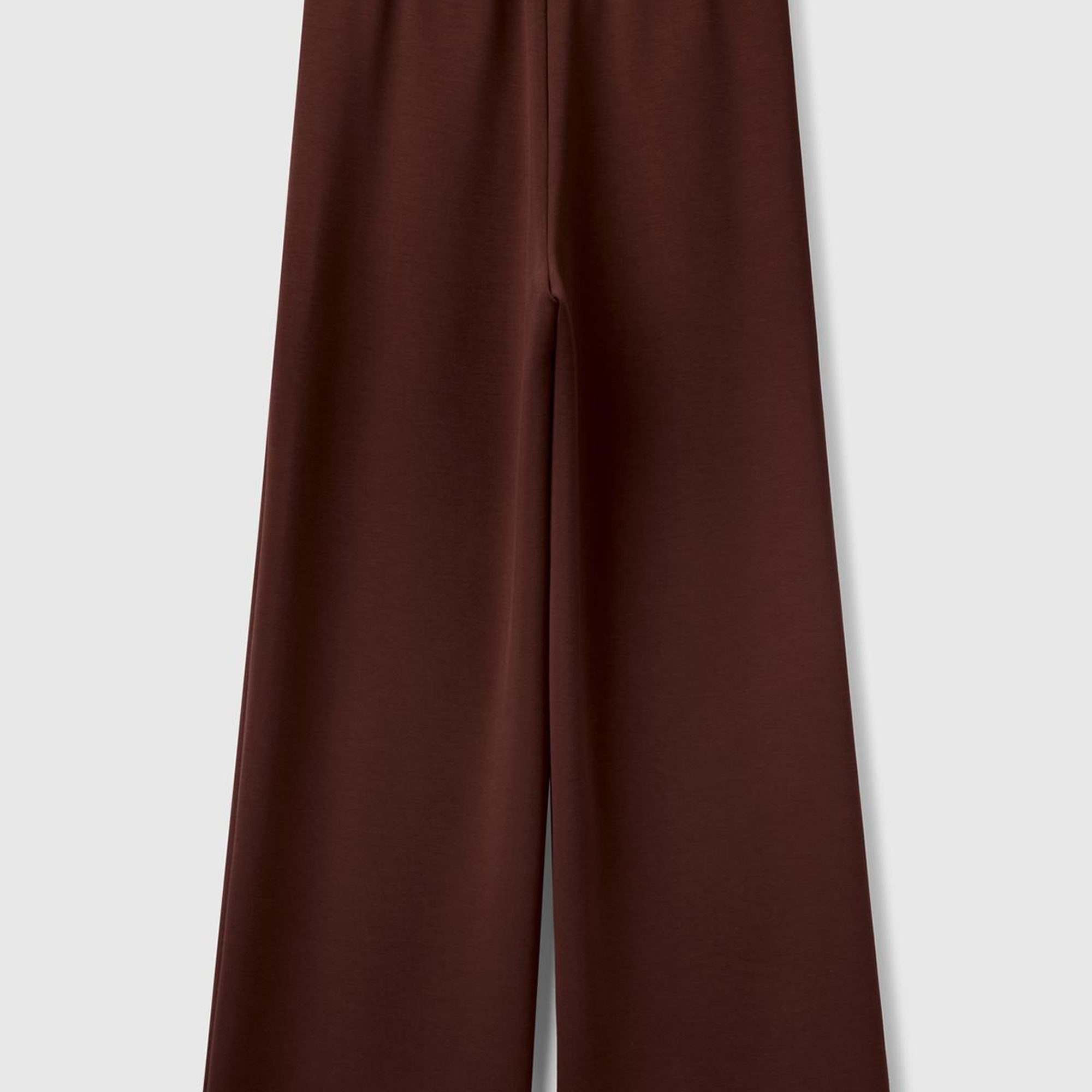 Kadın Kahverengi Modal Karışımlı Bol Paça Eşofman Altı