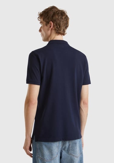  Erkek Lacivert %100 Koton Slim Fit Polo T-Shirt