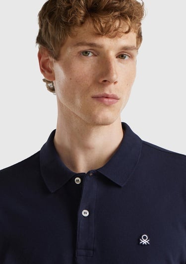  Erkek Lacivert %100 Koton Slim Fit Polo T-Shirt