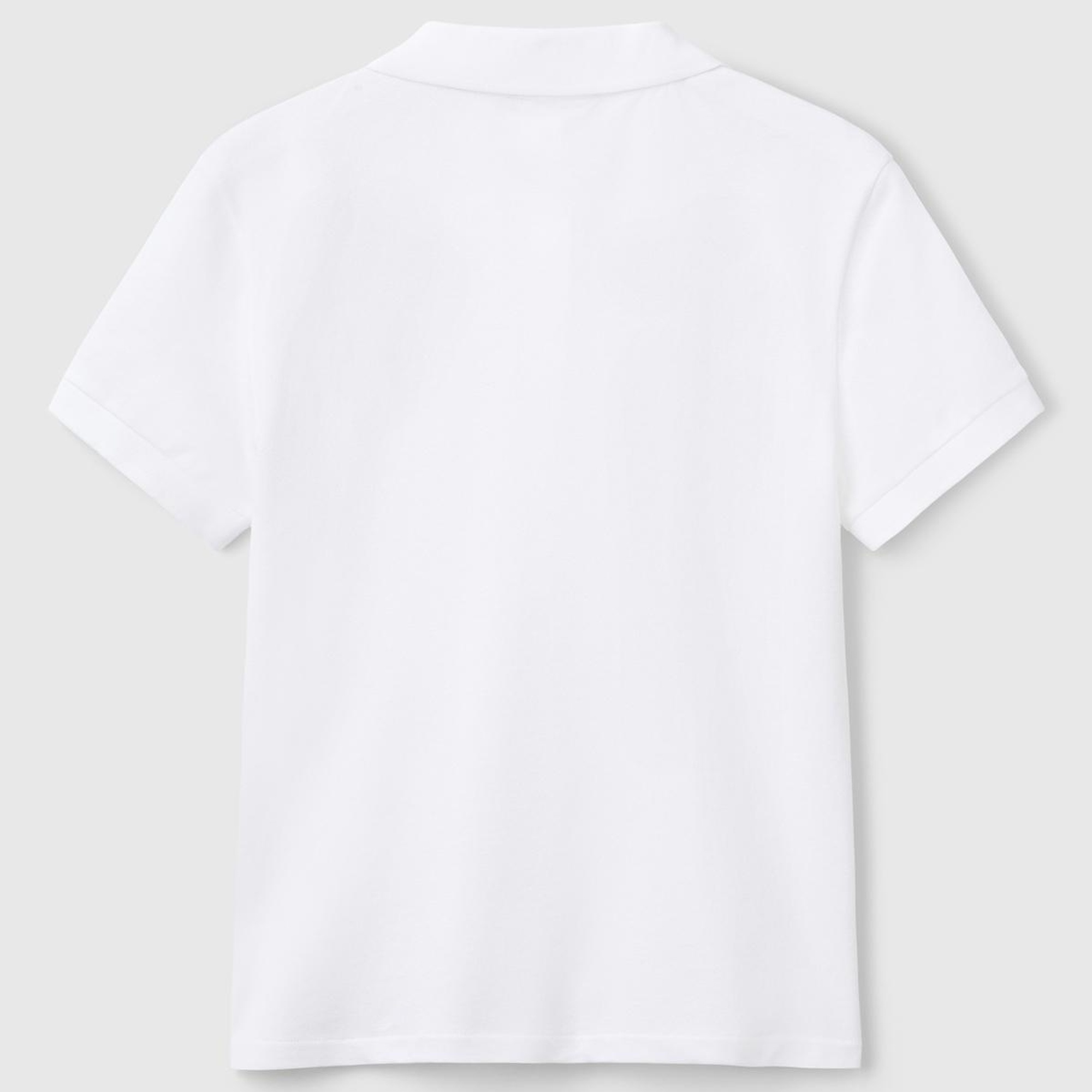 Kadın Beyaz Pamuk Karışımlı Sol Önü Logo Nakışlı Slim Fit Polo T-Shirt