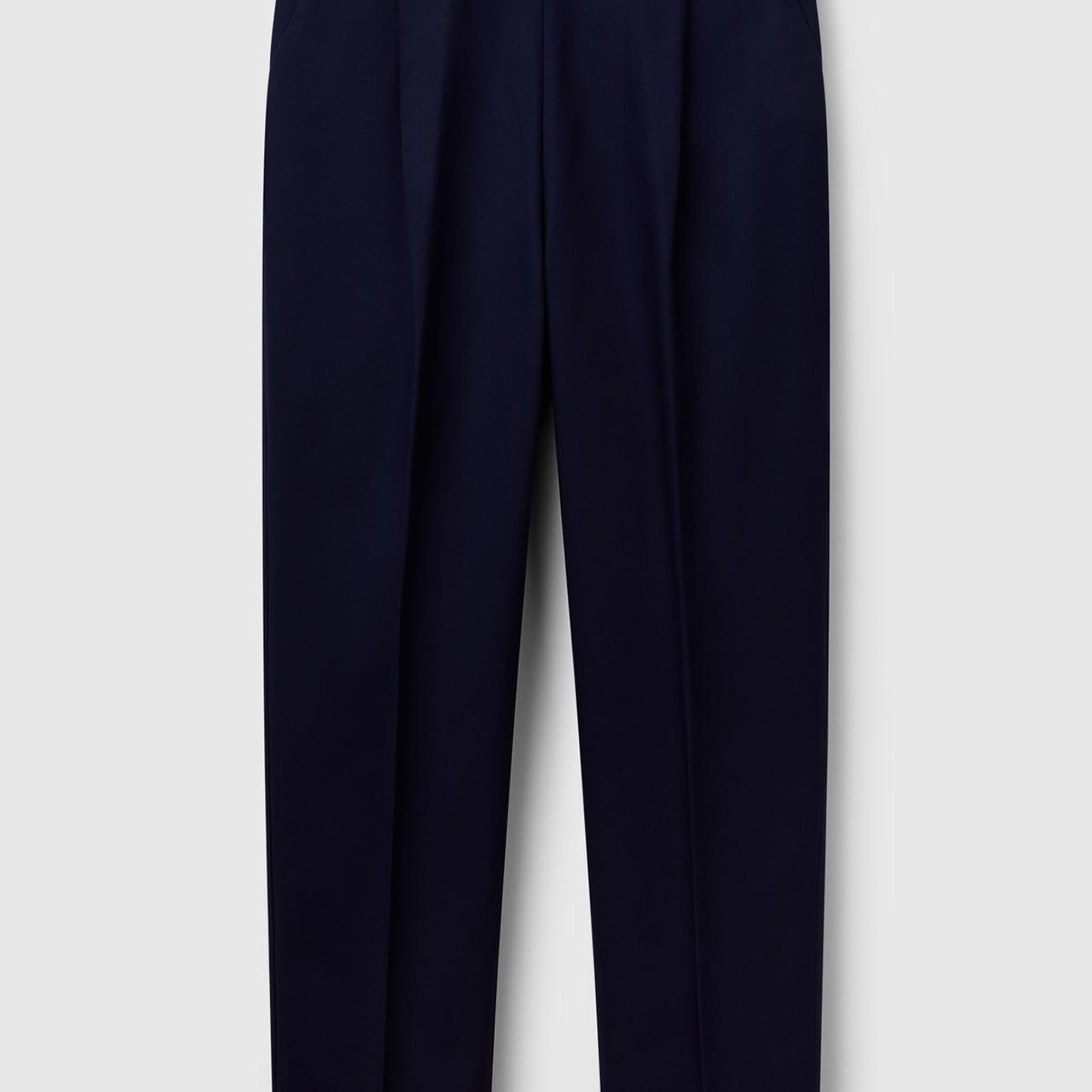 Kadın Lacivert Streç Pamuklu Arka Beli Lastikli Cepli Pantolon