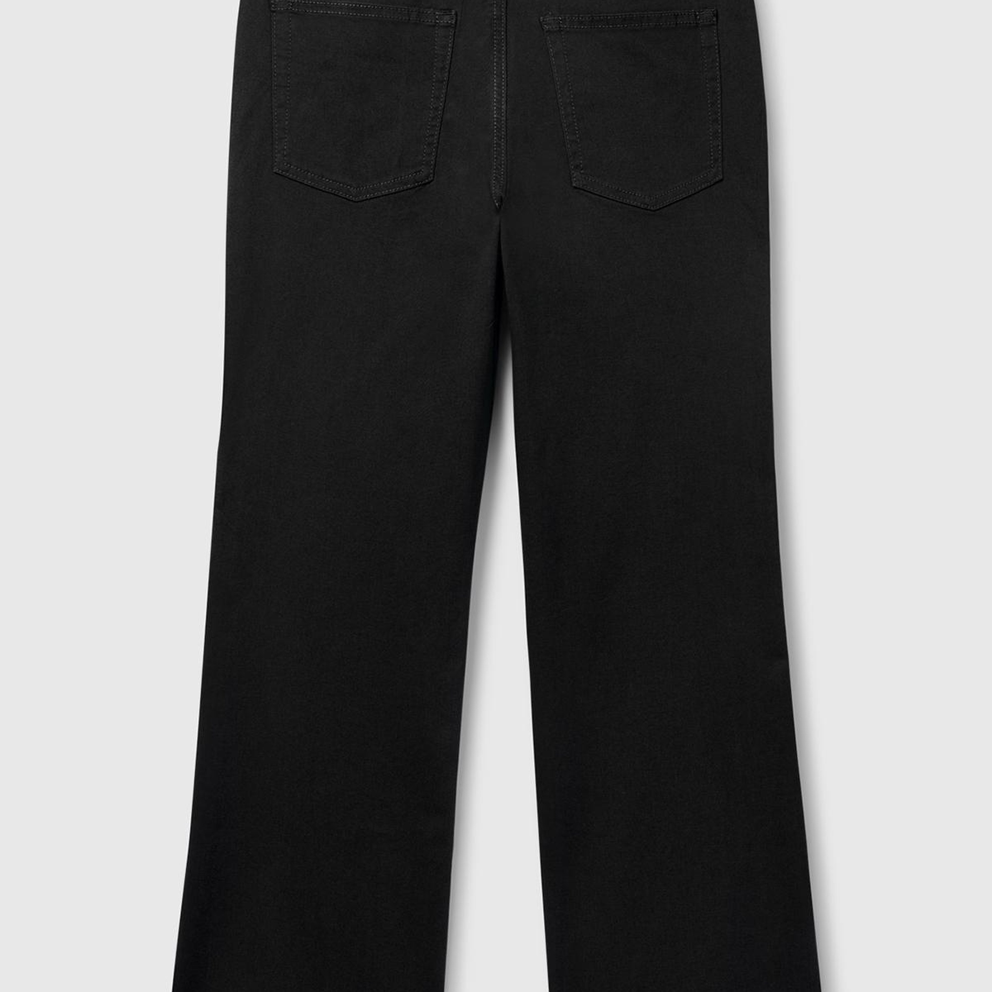 Kadın Siyah 5 Cepli Kısa Paça Denim Pantolon