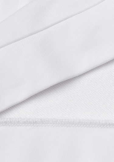  Kadın Beyaz Logo Baskı Detaylı Kapüşonlu Relax Fit Sweatshirt