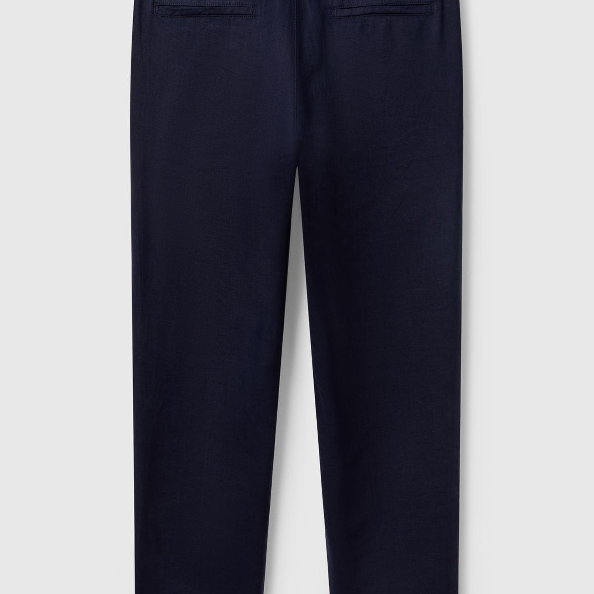 Erkek Lacivert %100 Keten Pantolon