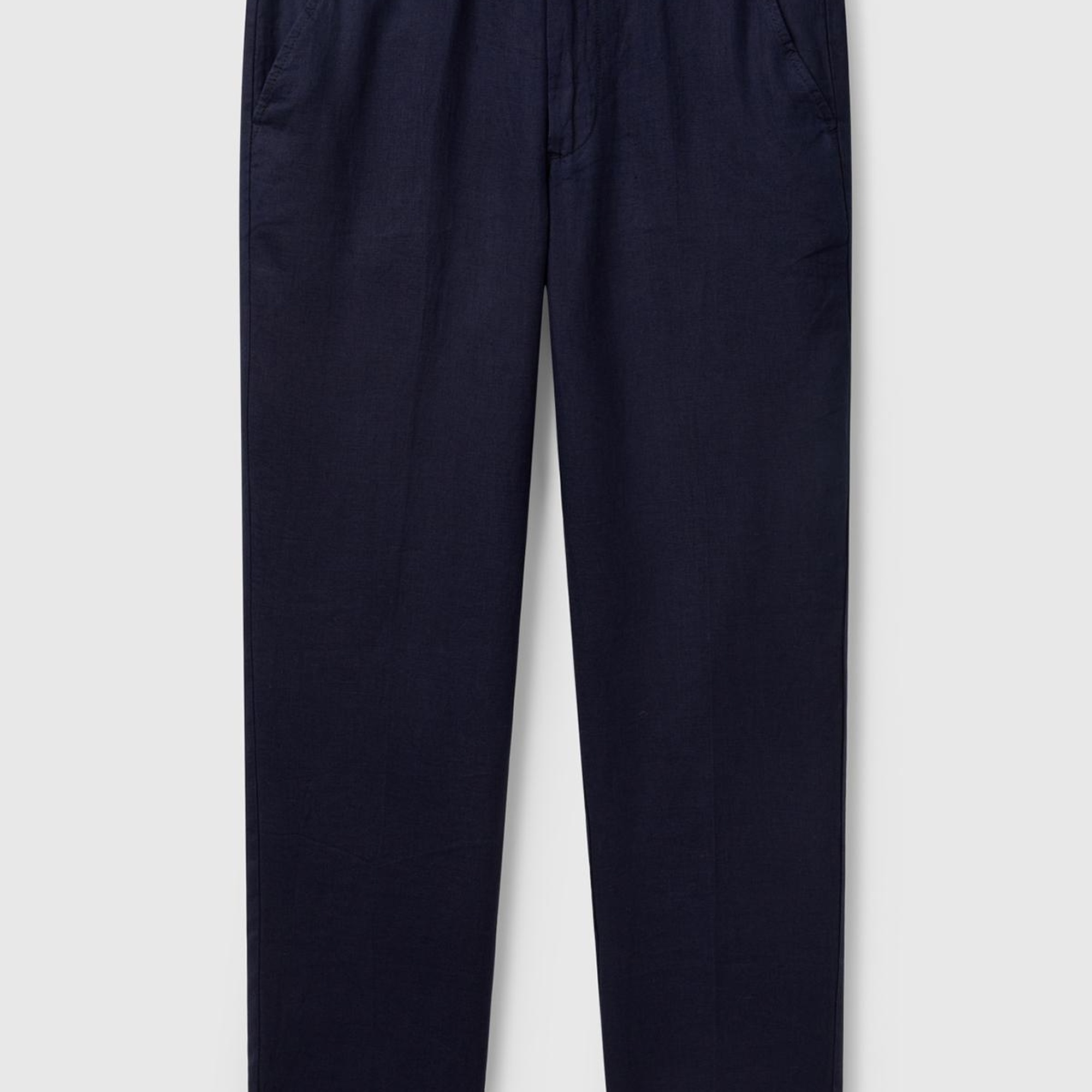 Erkek Lacivert %100 Keten Pantolon